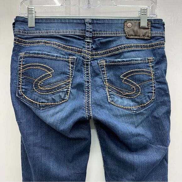 Silver suki thick stitch denim jean capri capris women's 27 x 24.5 - Picture 1 of 7